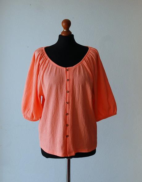Letná mušelínová blúzka v koralovej farbe, f&f,xl