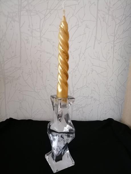 Sklenený svietnik - top stav - iba vystavený, 