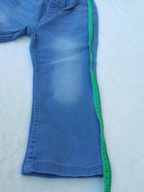 Riflové šortky+ 3/4-ťáky, h&m,146