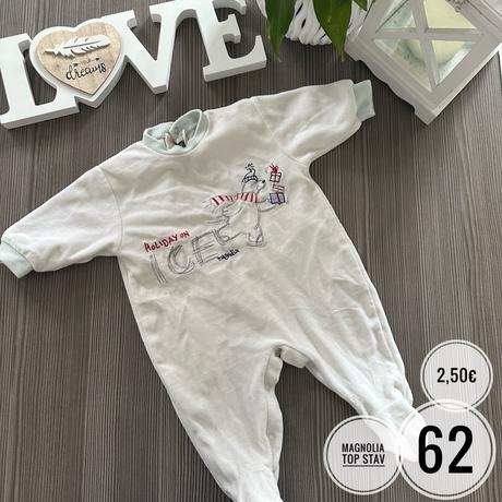 Teplé overalové pyžamko, 62