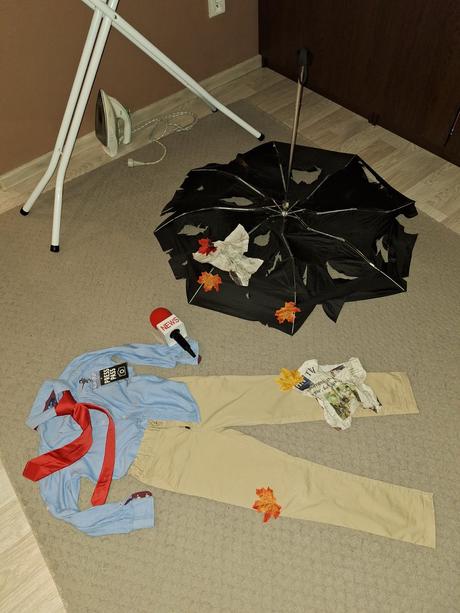 Reportér v tornáde - karnevalový ostým, 