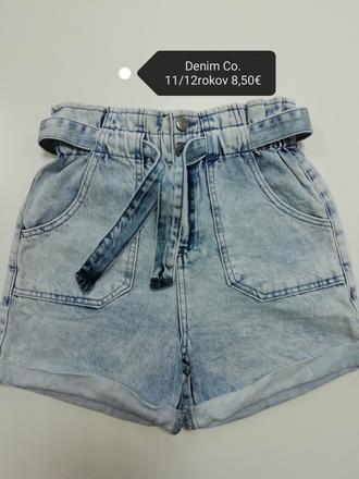 Rifľové kraťasy s opaskom, denim co,152