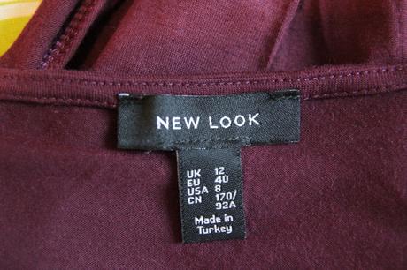 Bordový body top new look, l, l