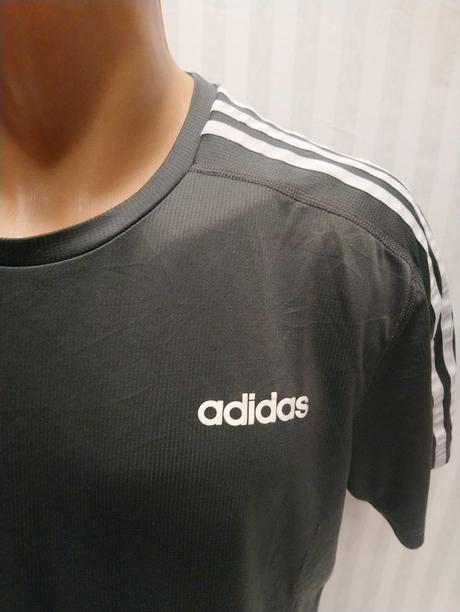 Pánske tmavo sivé tričko, adidas, l, adidas,l