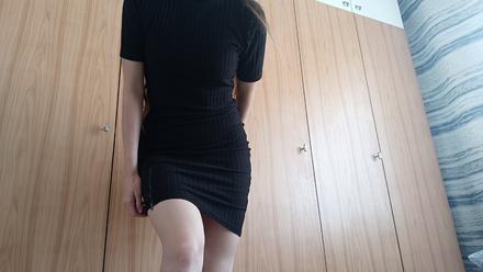 Dámske čierne šaty veľ. s 36, 36