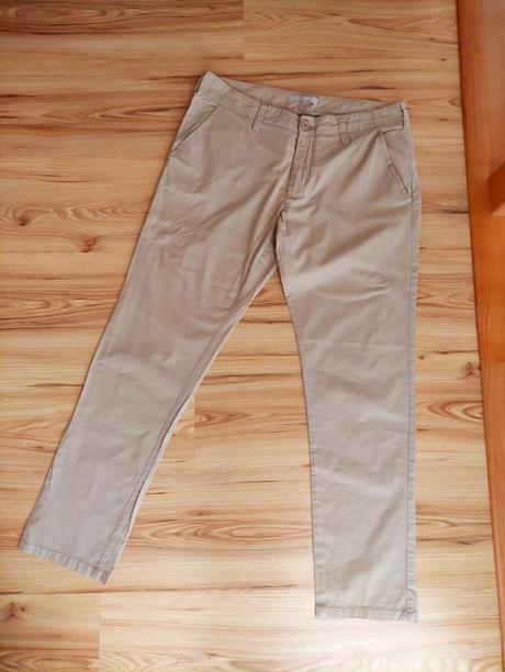 Béžové nohavice zn. stefanel, s