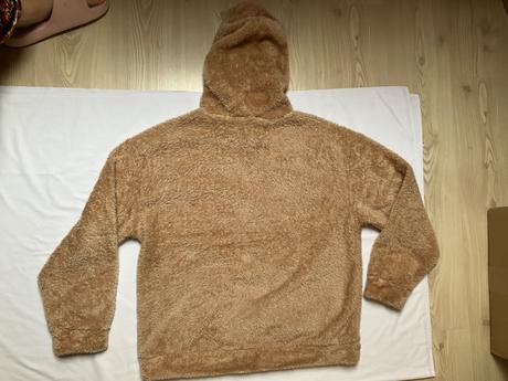 Dámska hnedá huňatá teplá mikina teddy, 
