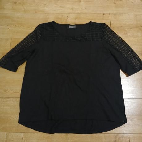 Elegantný svetrík s 3/4 transparentným rukávom, c&a,xl