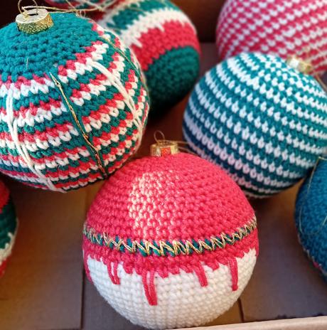 Vianočné gule handmade, 