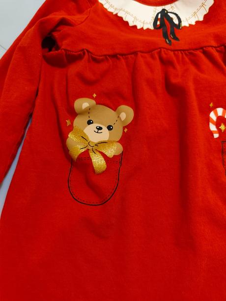 Vianočné šaty pre dievčatko h&m top stav, h&m,92