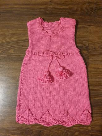 Hand made štrikované šaty, 80