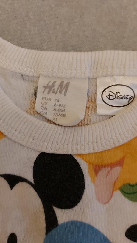 Tričko mikey mouse h&m 74, h&m,74