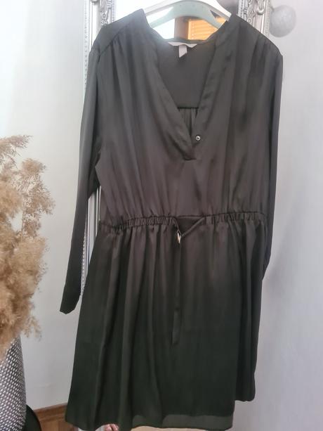 Šaty satenove, h&m,l