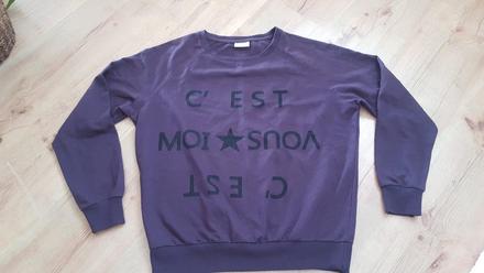 Fialová mikina, l, l