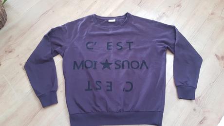 Fialová mikina, l, l