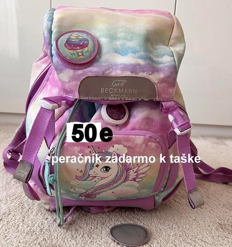 Školská taška dievčenská beckmann+peračník zadarmo, 