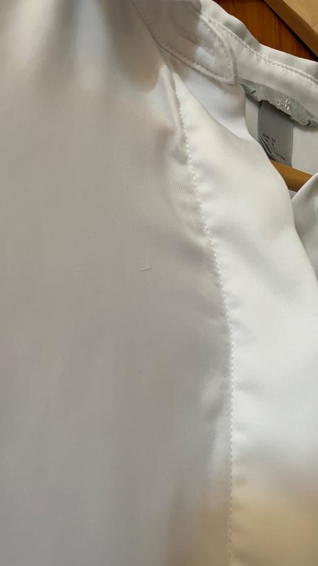 H&m biela voľná šifónová košeľa s dlhým rukávom, h&m,32