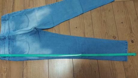 Predám dámske bledomodré rifle č.38, bonprix,38