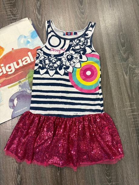 Desigual krasne letne šaty na 9-10 rokov, desigual,134