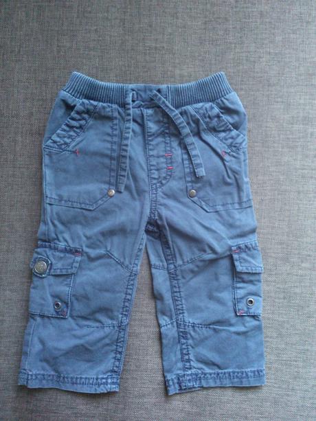 2ks nohavice - tmavomodre adams, zelenohnede  h&m , adams,62