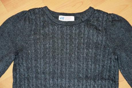 Tmavosedy pulovrik 122/128, h&m,122