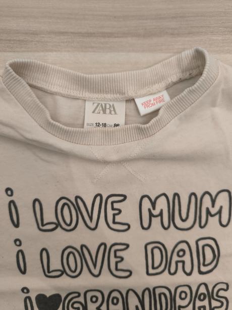 Smotanové tričko zara, zara,86