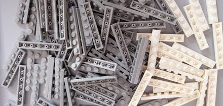 20ks stavebné kocky tenké 1x6,