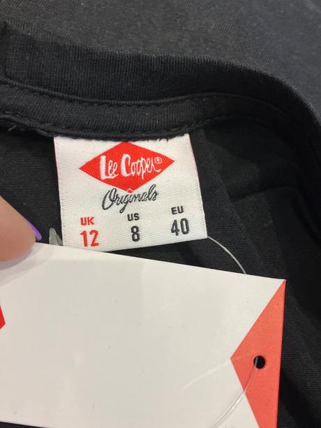 Dámske čierne tričko krátky rukáv lee cooper (40), lee cooper,l