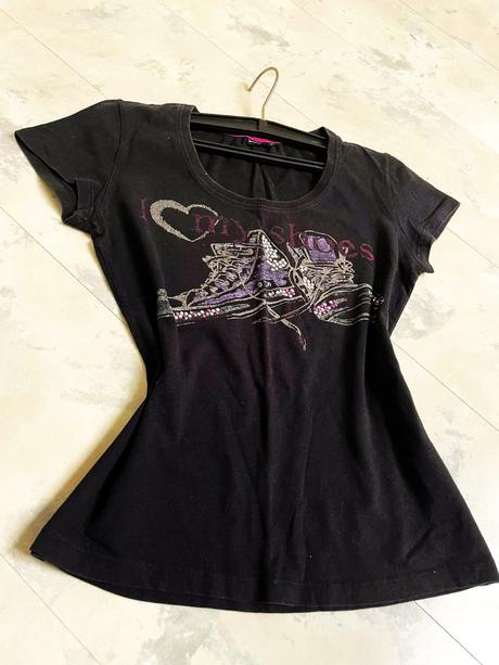 Tričko s aplikáciou tenisiek, m