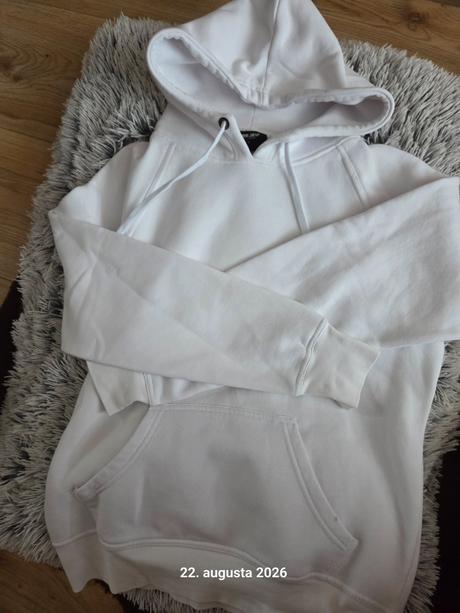 White hoodie-mikina, l
