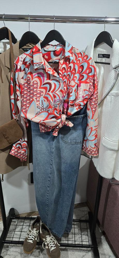 Saténová košeľa zara, zara,m