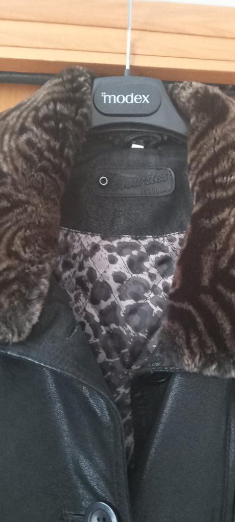 Kabát z brúsenej kože, c&a,42