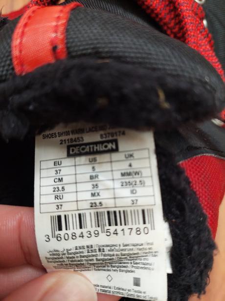 Zimne turisticke topanky, decathlon,37