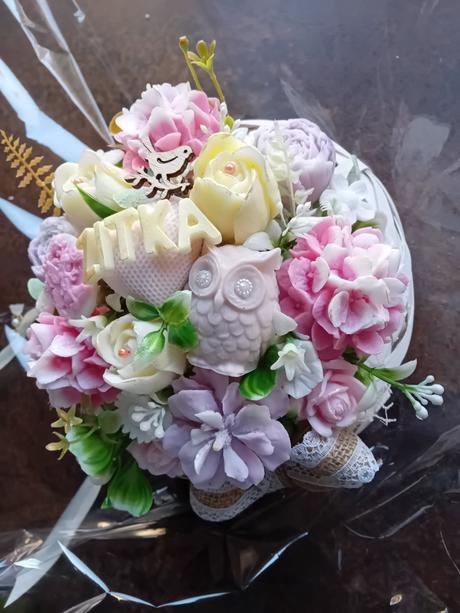 Personalizovaná kytica z mydla,