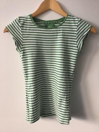 Pásikované tričko zeleno-biele veľ.xs, xs