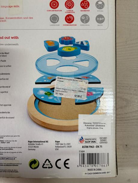 Hape - vkladacie puzzle pre deti na motoriku,