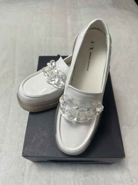 Biele lakované topánky zn armani exchange originál, armani,39
