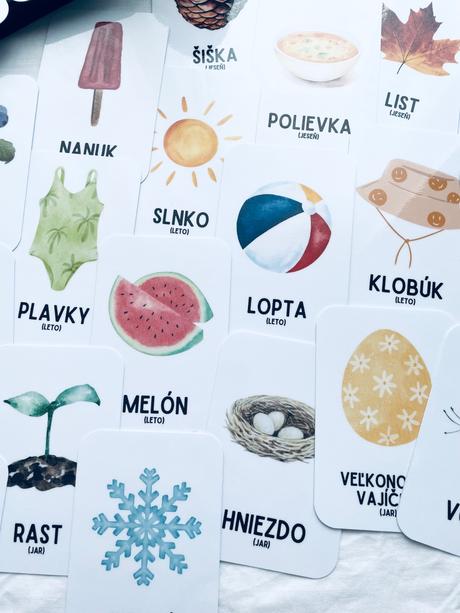 Ročné obdobia - slovenské komunikačné kartičky, 