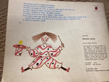 Motýlie počty retro starý pracovný zošit 1984,