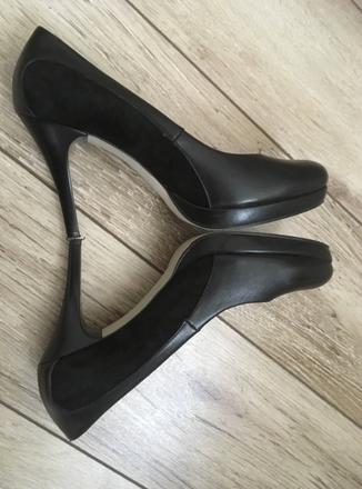 Kožené čierne lodičky hujo, 38