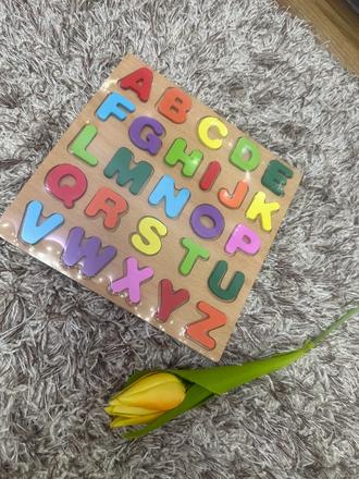 Drevená abeceda montesstori,