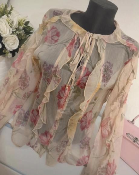 Zara luxusná romantická šifónová blúzka, zara,36 / s