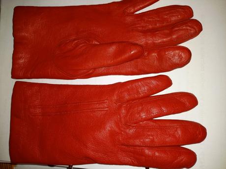 Kožené rukavice dámske, s