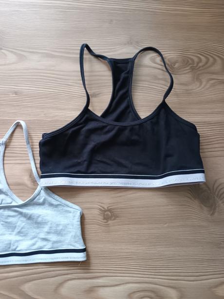 Podprsenky sportove dievčenské hm 146/152 2ks, h&m,146