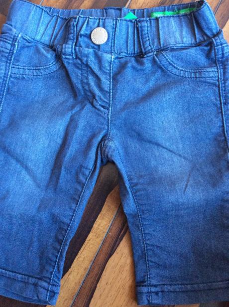 Skinny strech rifliky 9/12 m, benetton,74