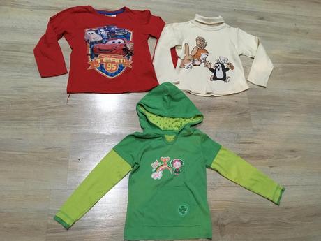 Trička 104/110 auto cárs krtko, 104