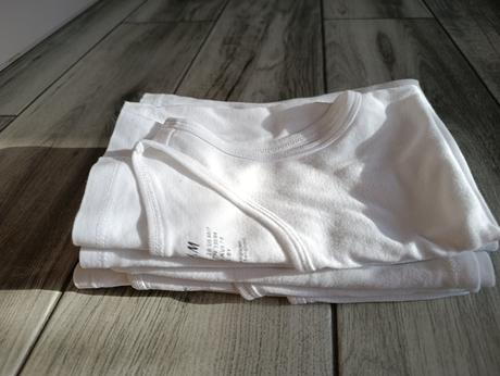 5x biele tielko h&m -122/128, h&m,122