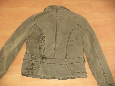 Damske riflove sako s aplikaciou, l