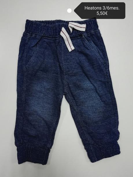 Modré tepláky imitácia rifľoviny, 68