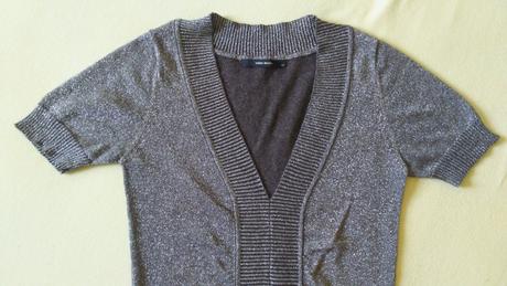 Striebristý top /minišaty, vero moda,xs